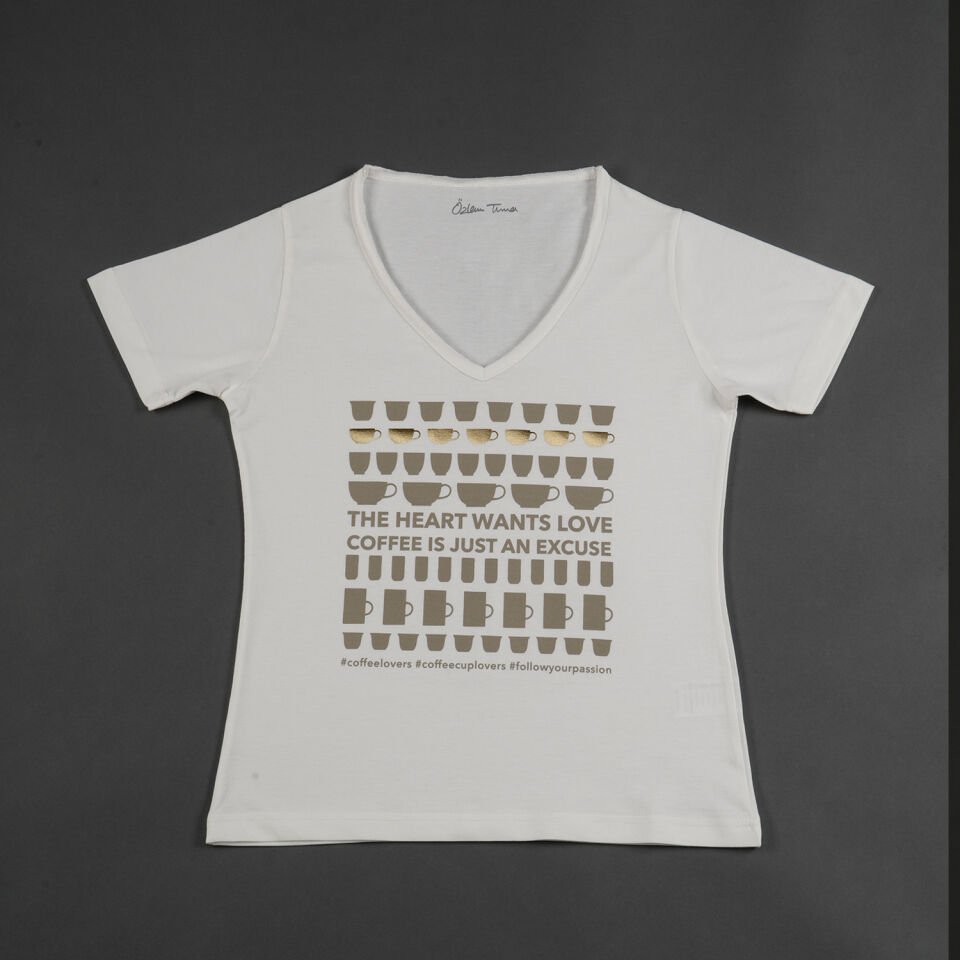 COFFEE LOVER TSHIRT beyaz MEDIUM